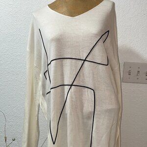 NWT $360 PIER ANTONIO GASPARI White Virgin Wool Pullover sz 46 US XL 16 18 ITALY